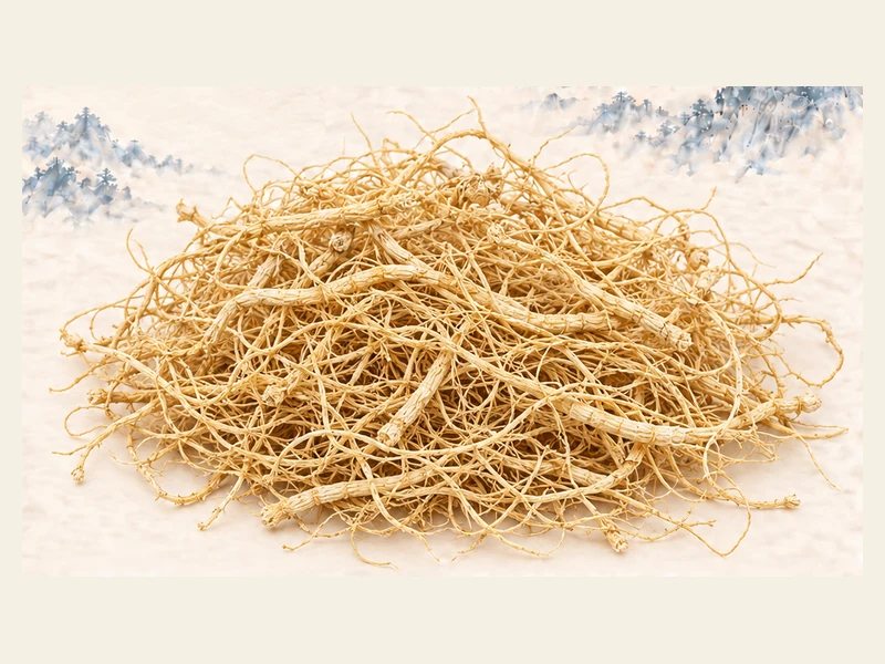 White Ginseng Fibrous Roots — product image from the Fuchuntang brochure