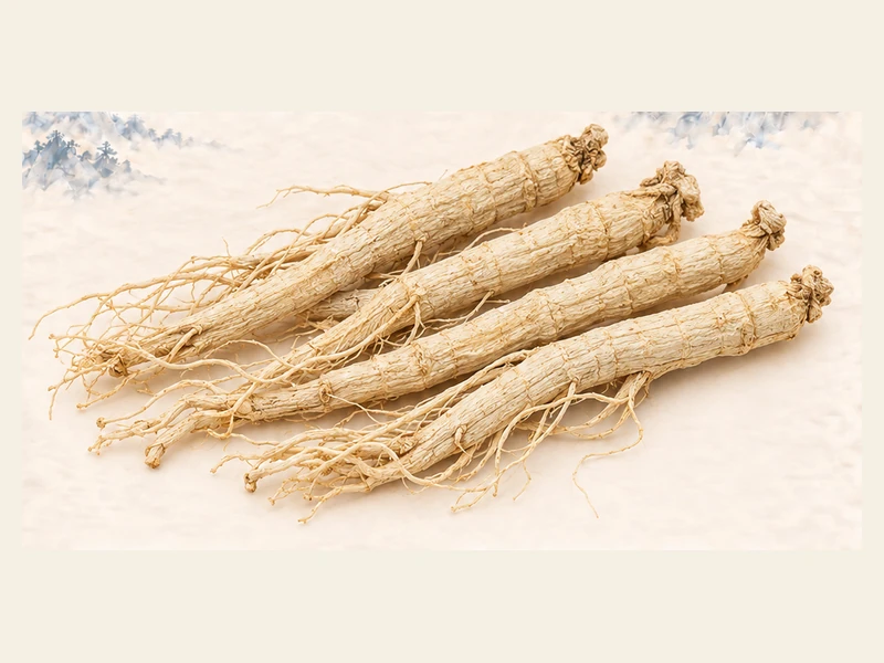 Whole White Ginseng with Roots — product image from the Fuchuntang brochure